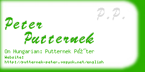 peter putternek business card